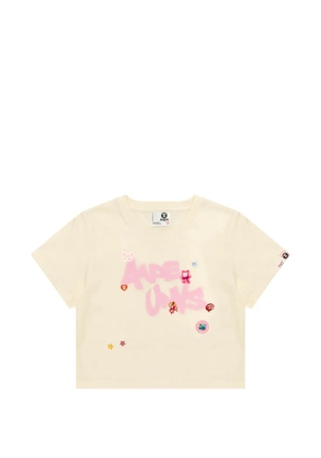AAPE BY *A BATHING APE® printed cropped T-shirt - Neutrals
