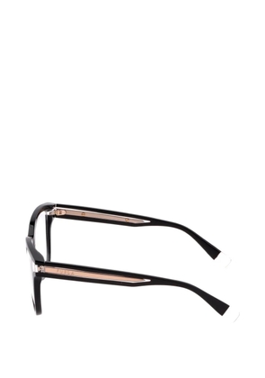 Furla squared stripe-detail glasses - Black