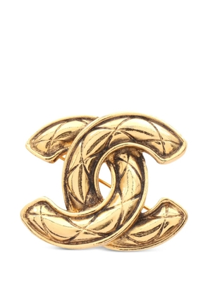 CHANEL Pre-Owned 1986-1988 Coco Mark brooch - Gold