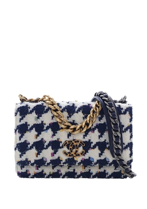 CHANEL Pre-Owned 2020 Tweed 19 Wallet On Chain satchel - Blue