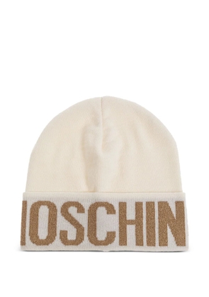 Moschino logo-detail beanie - Neutrals