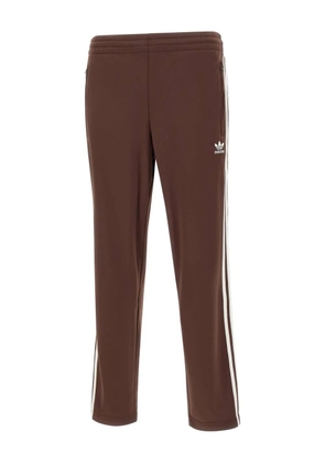 adidas side-stripe zipped-hem track pants - Brown