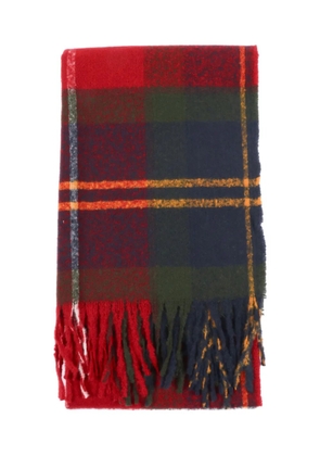 Barbour Deanna tartan-fringed scarf - Red