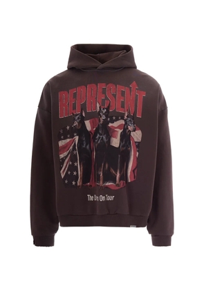 Represent graphic hooded sweatshirt - Brown