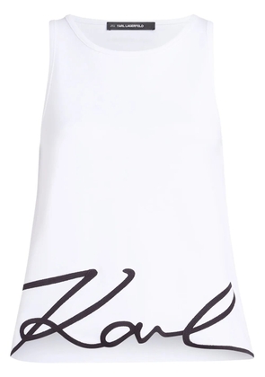 Karl Lagerfeld Signature tank top - White