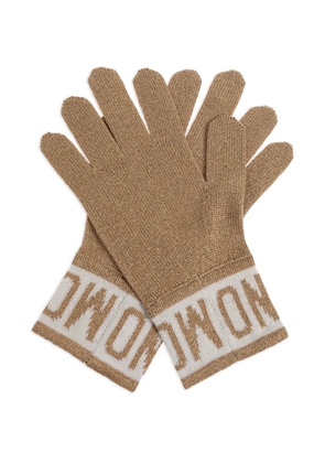 Moschino cuff logo-detail gloves - Neutrals