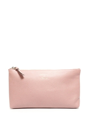 Gucci Pre-Owned 2010s textured-leather clutch bag - Pink