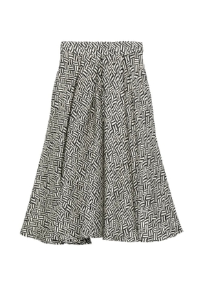 'S Max Mara Perle jacquard pleated midi skirt - Black