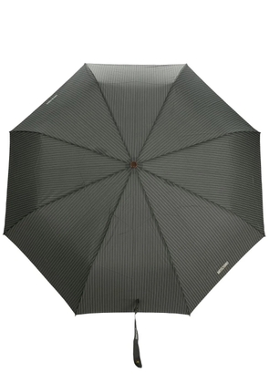 Moschino pinstriped logo-print umbrella - Grey