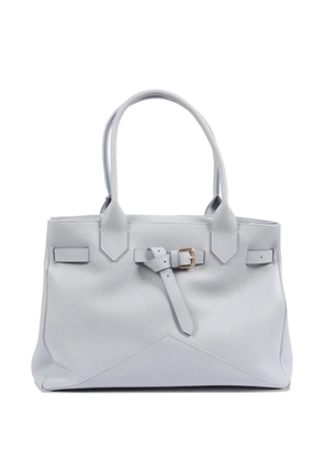 Ballantyne Kate buckled leather tote bag - Grey
