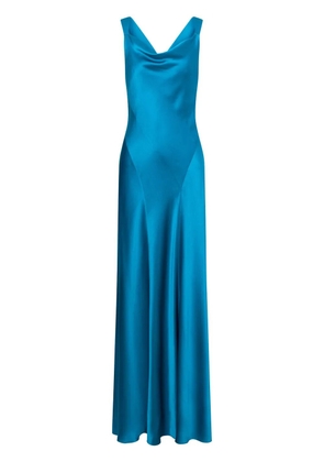 Alberta Ferretti cowl-neck gown - Blue