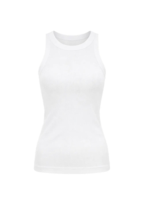 Velvet ribbed tank top - White