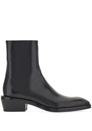 Ferragamo squared-toe leather ankle boots - Black