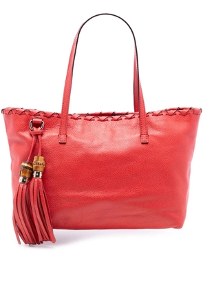 Gucci Pre-Owned 2015-2026 Leather Bamboo Tassel tote bag - Red