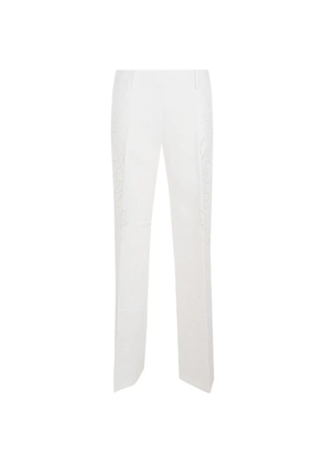 Ermanno Scervino floral-appliqué trousers - White