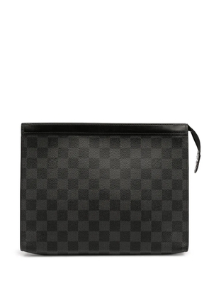 Louis Vuitton Pre-Owned 2017 Damier Graphite Pochette Voyage MM clutch bag - Black