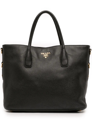 Prada Pre-Owned 2013-2026 Vitello Daino Open Convertible Tote satchel - Black