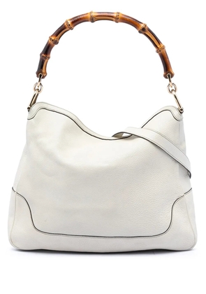 Gucci Pre-Owned 2016-2025 Calfskin Bamboo Diana satchel - White