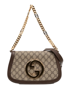 Gucci Pre-Owned 2016-2025 Small GG Supreme Blondie Chain satchel - Brown