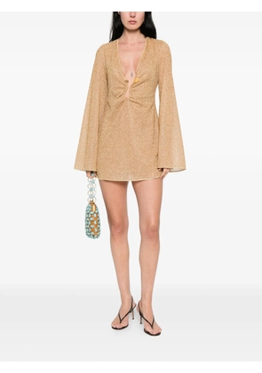 Oséree stone-embellishment mini dress - Gold
