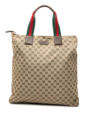 Gucci Pre-Owned 2000-2015 GG Canvas Web Vertical tote bag - Brown