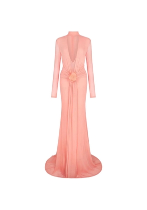 David Koma lace flower gown - Pink