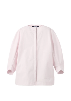 Jacquemus The Pittore collarless shirt - Pink