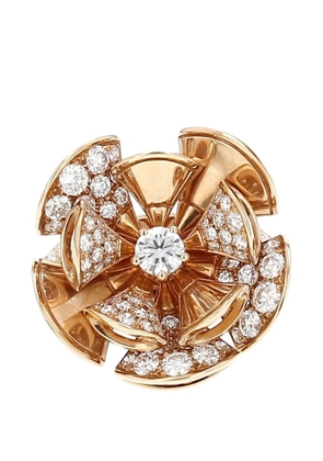 Bvlgari Pre-Owned Diamond Flower Pink Gold Ring