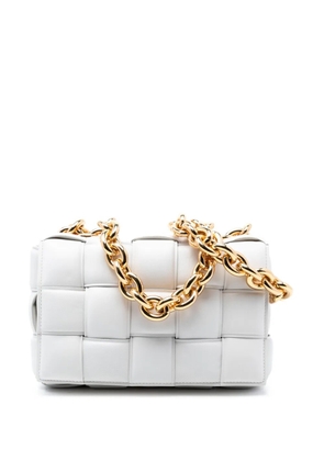 Bottega Veneta Pre-Owned 2012-2026 Nappa Intrecciato Padded Chain Cassette satchel - White