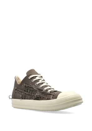 Rick Owens DRKSHDW frayed sneakers - Brown
