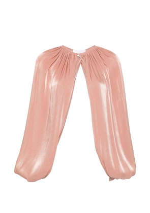 Costarellos gathered cropped jacket - Pink