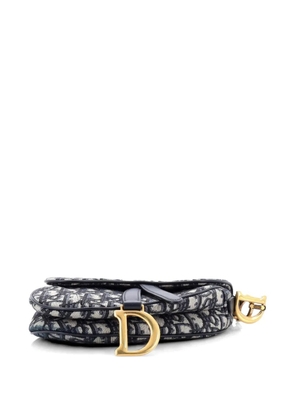 Christian Dior Pre-Owned Saddle Handbag Oblique Canvas Mini shoulder bag - Blue