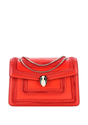 Bvlgari Pre-Owned Serpenti Forever Square Plisse Leather Medium shoulder bag - Red