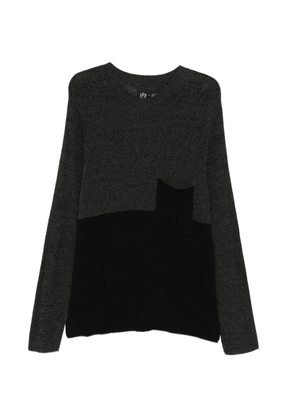 Yohji Yamamoto colour-block sweater - Grey
