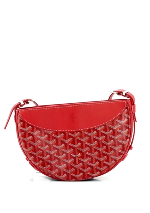 Goyard Pre-Owned Hirondelle Coated Canvas and Leather shoulder bag - Red