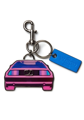 Valentino Garavani car-shape leather-tag keyring - Pink