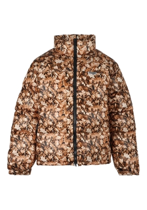 VETEMENTS leaves-print jacket - Brown