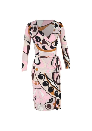 PUCCI Pre-Owned 2021 wrap-effect patterned dress - Pink