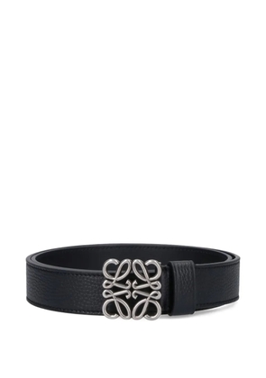 LOEWE Anagram chunky leather belt - Black