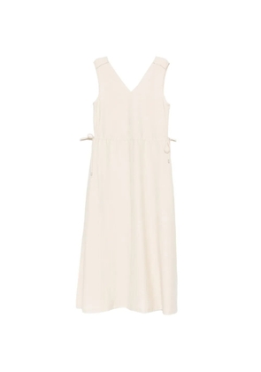 Peserico V-neck midi dress - Neutrals