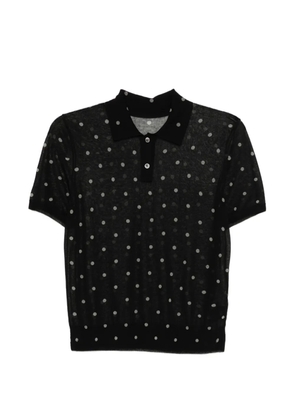 JNBY polka dot polo top - Black