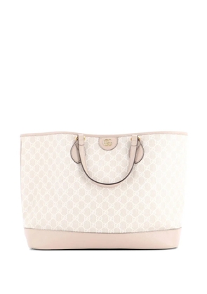 Gucci Pre-Owned Ophidia Top Handle Shopping GG Coated Canvas and Leather Medium tote bag - Neutrals