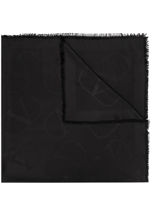 Valentino Garavani VLogo Signature jacquard shawl - Black