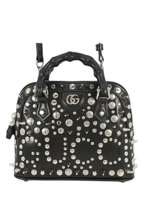 Gucci Pre-Owned 2000-2015 Mini Studded Dollar Calfskin Bamboo Diana Dome satchel - Black