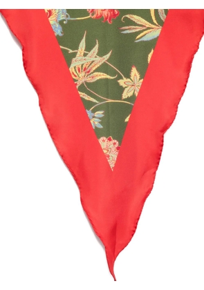 Fay floral-print scarf - Red