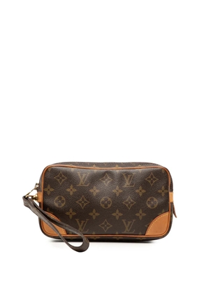 Louis Vuitton Pre-Owned 1990 Monogram Marly Dragonne PM clutch bag - Brown