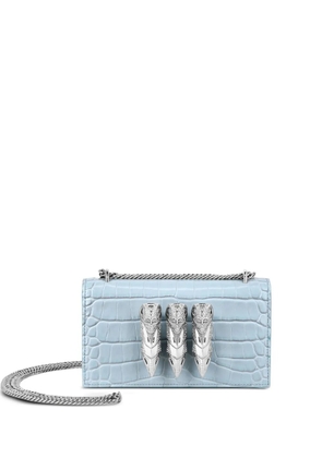 Philipp Plein crocodile-effect leather cross body bag - Blue