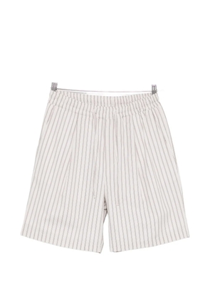 Greyed striped shorts - Neutrals