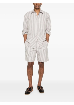 Greyed striped shorts - Neutrals