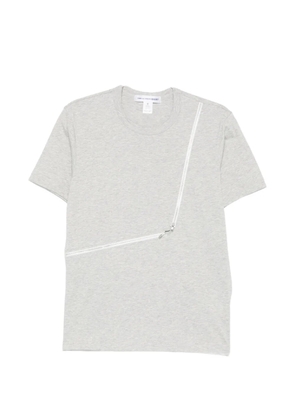 Comme Des Garçons Shirt zip-detail cotton T-shirt - Grey